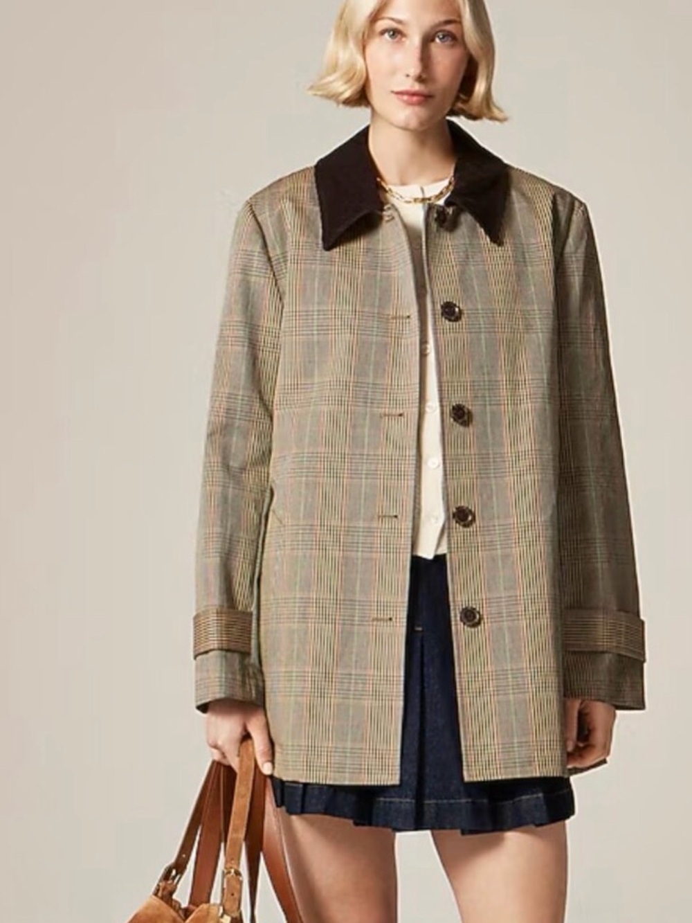 J. Crew Women's Barn Jacket in Plaid Double Faced Cotton - Picture 2 of 5